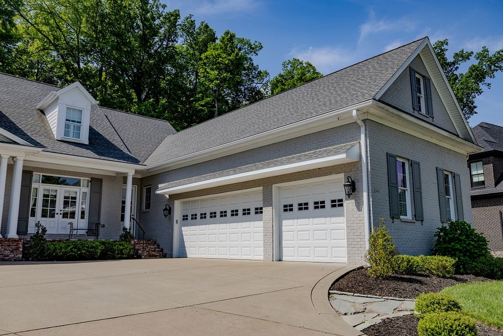 White sectional garage doors