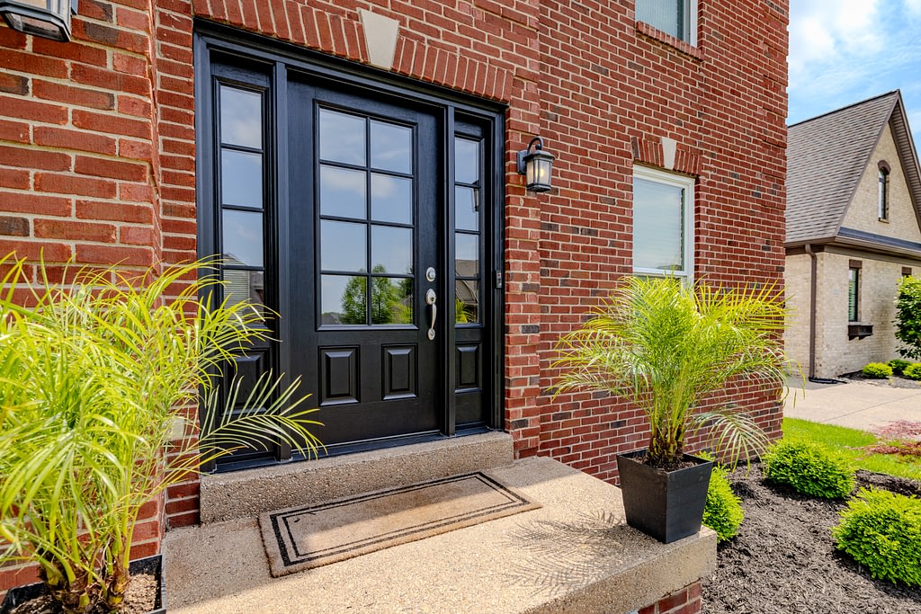 Front door glass panels