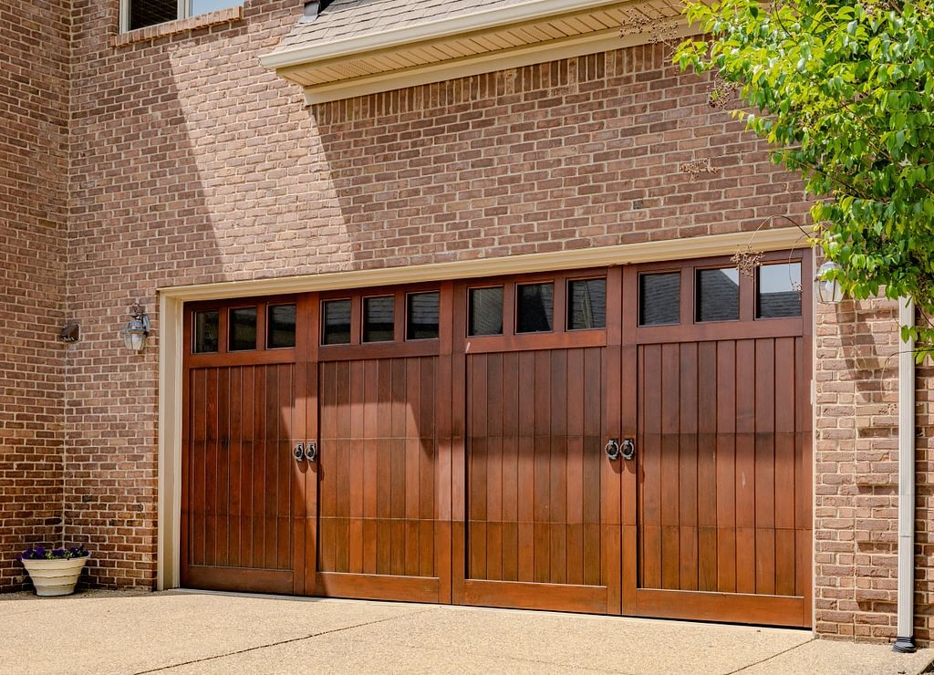 Wooden garage doors