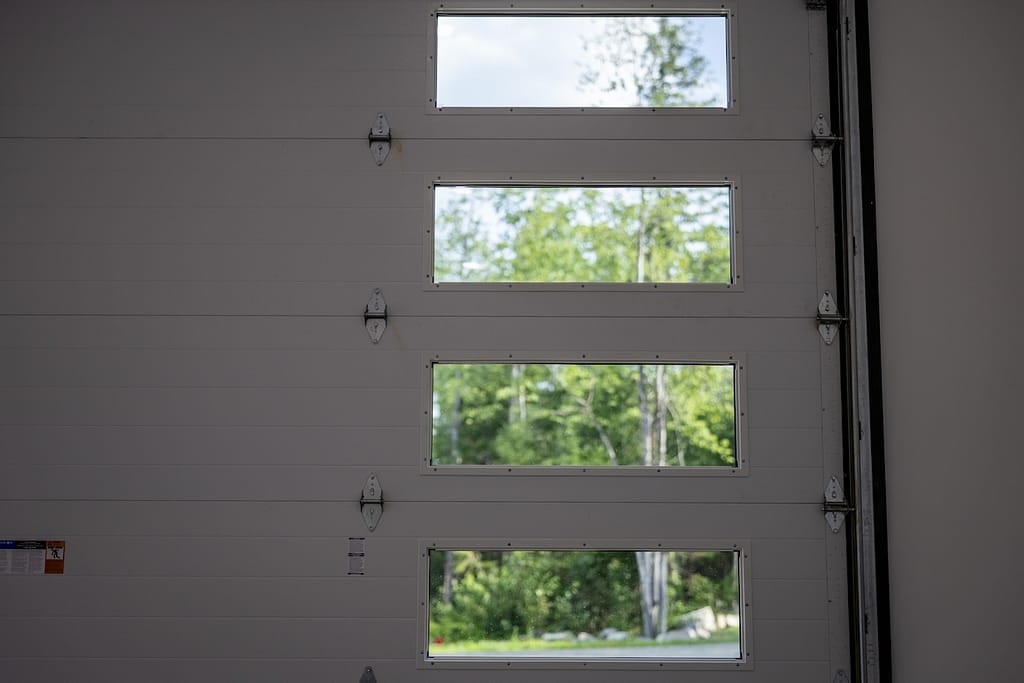 Garage door window