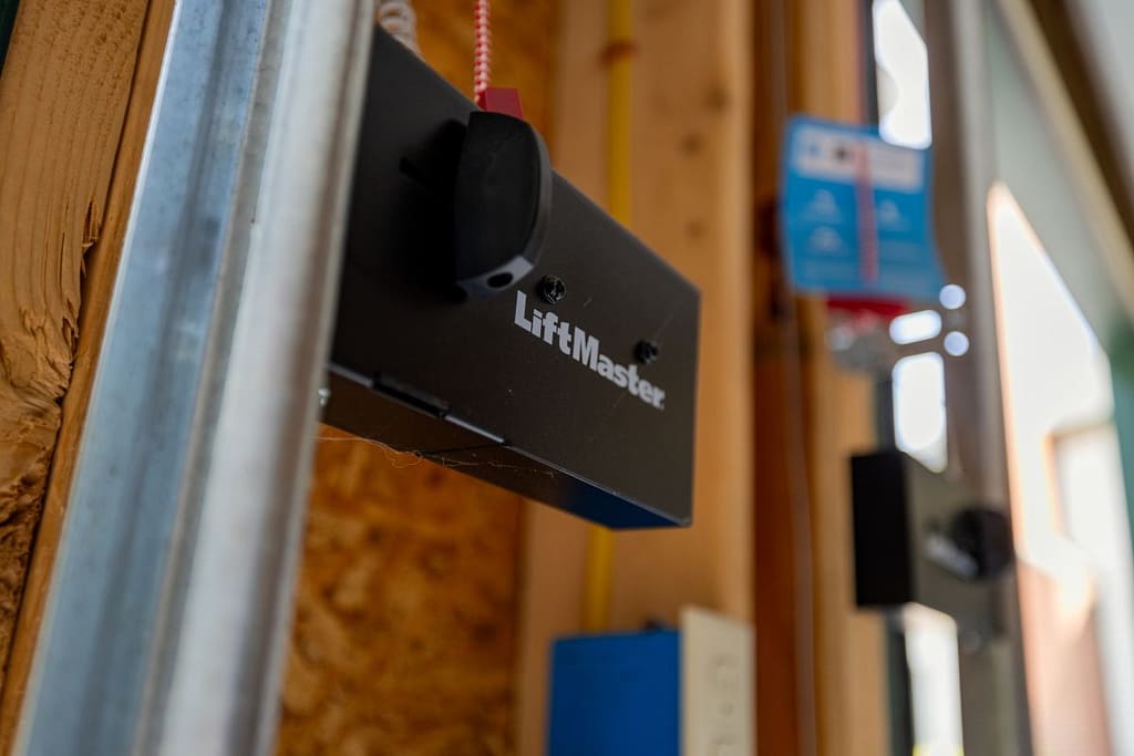 Close up of garage opener