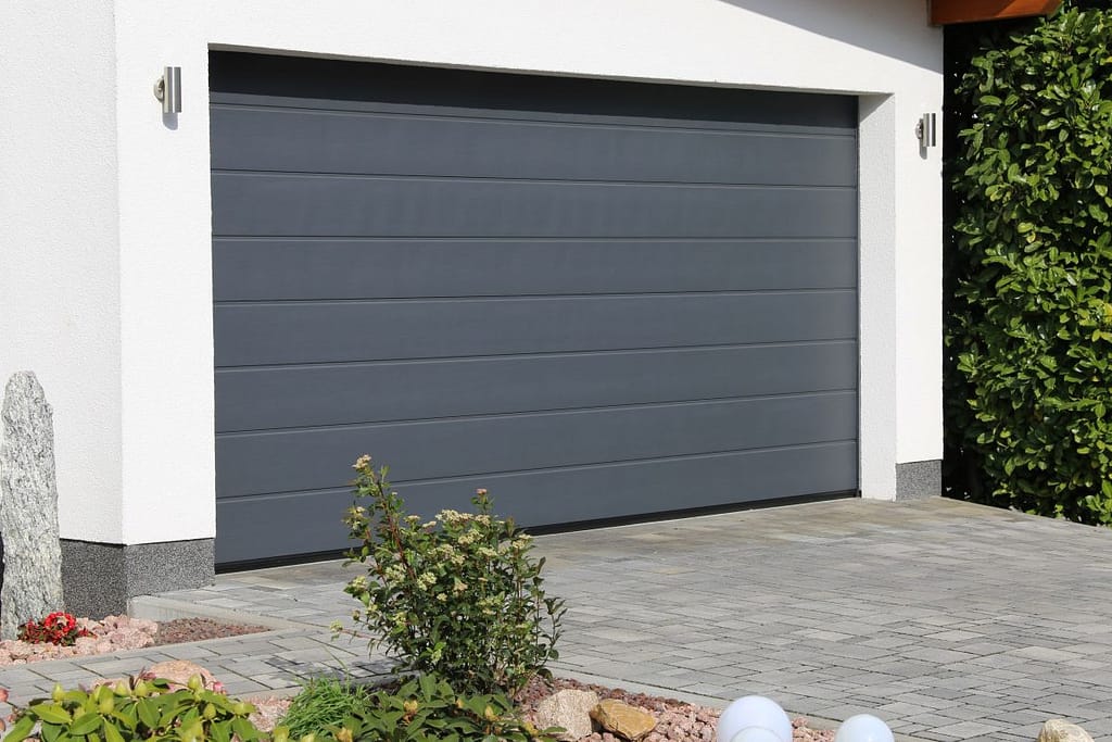 modern grey garage doors