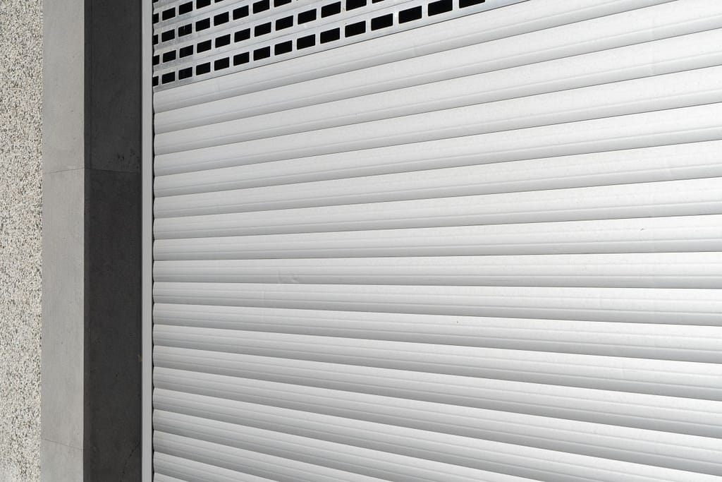 Metal roller garage door