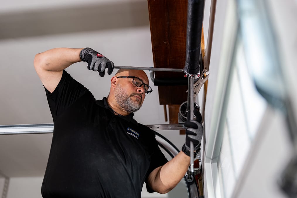 Open Garage Door With Broken Spring | Wichita, KS | Cheney Door