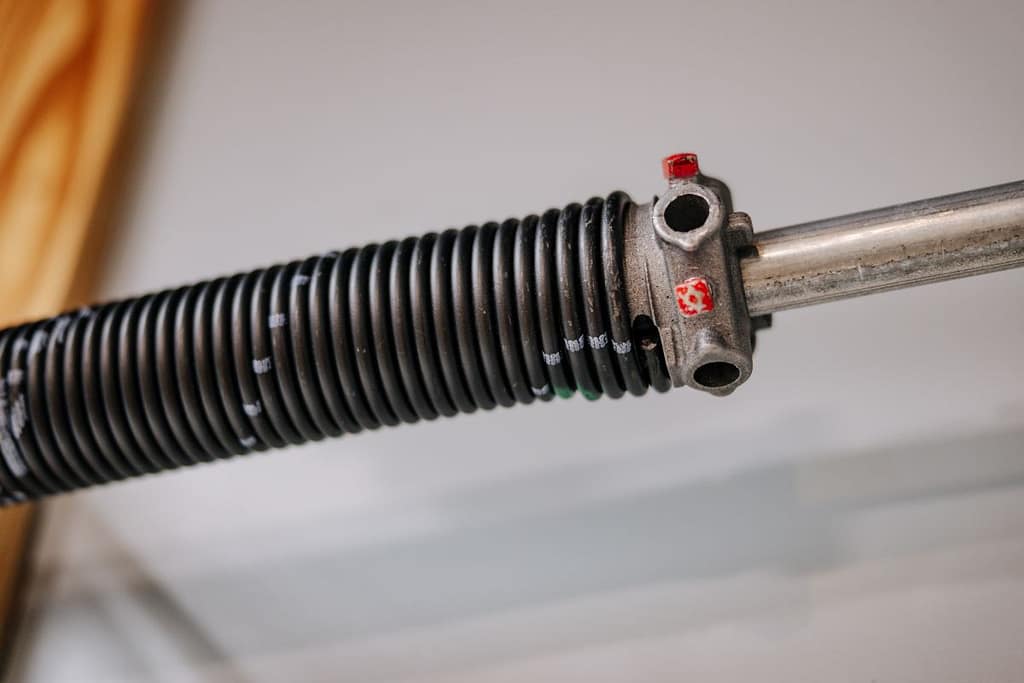 A garage door spring